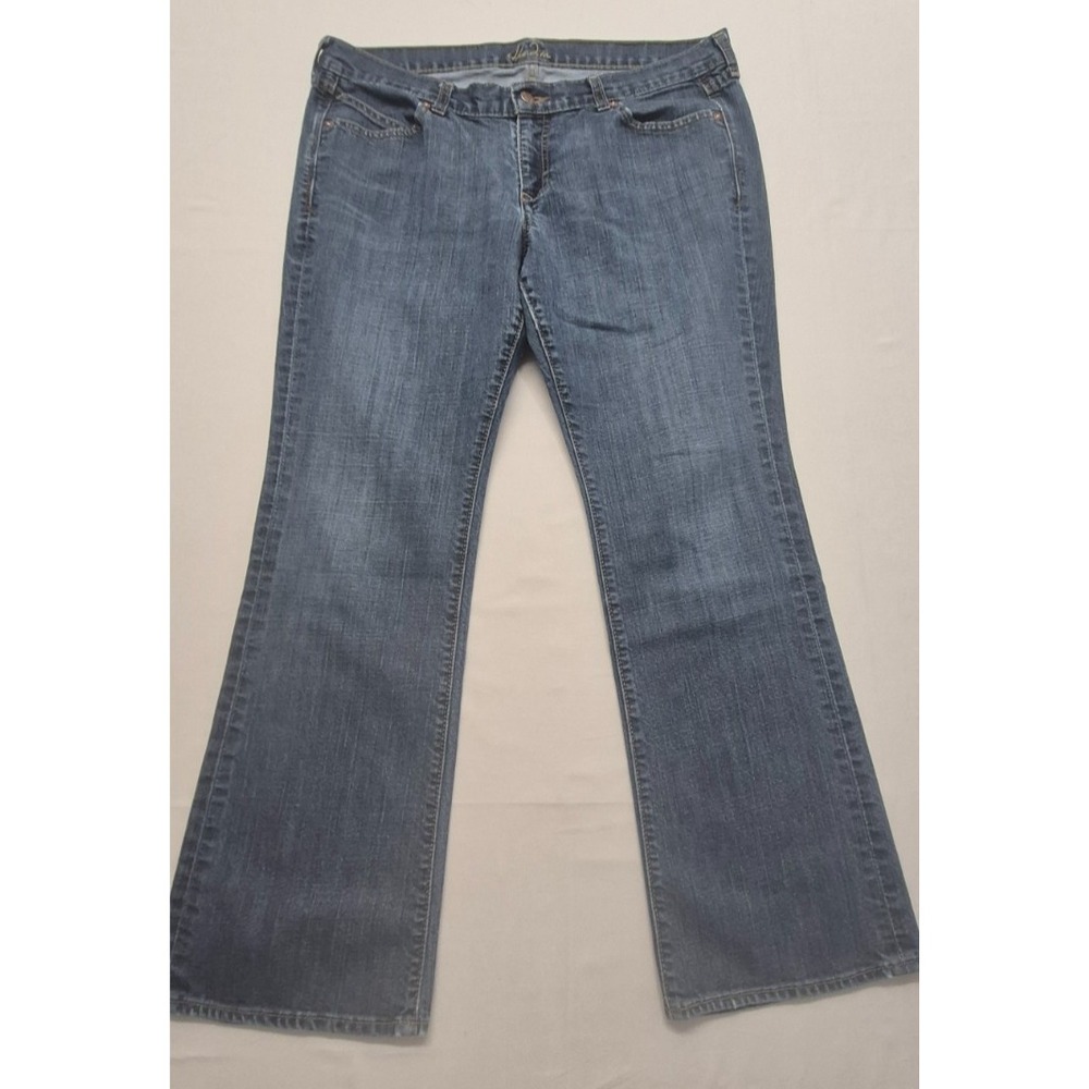 Ole Navy Diva women's wide leg denim blue jeans medium wash‎ sz. 14 short